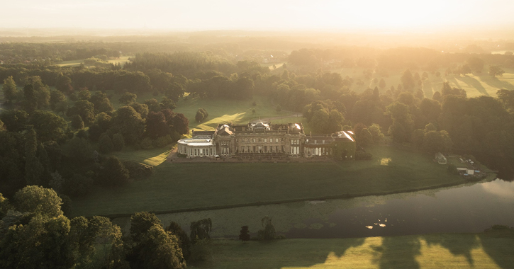Drone shot of Wynyard Hall - copywrite Wynyard Hall